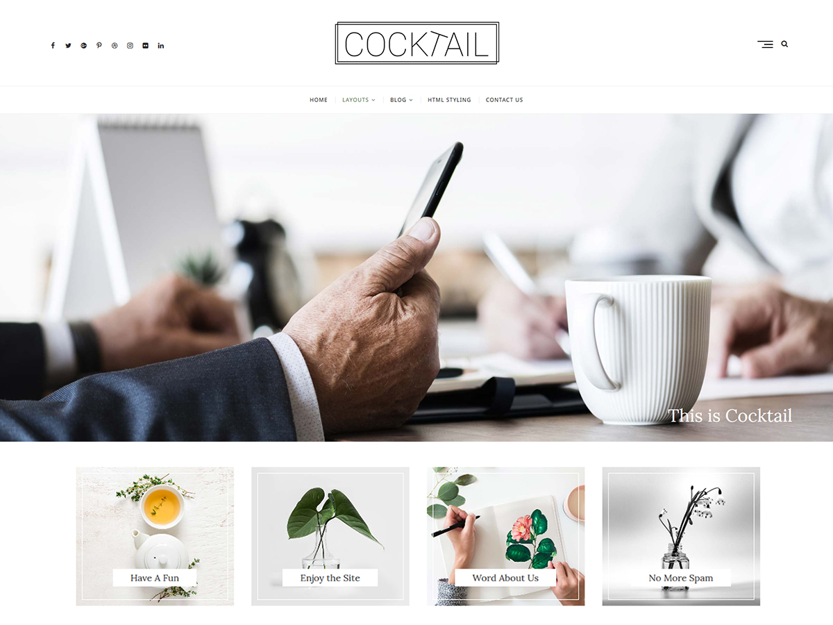 Best Free WordPress Blog Themes 2019 Cocktail