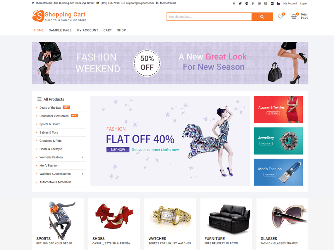 Best Free WordPress E-Commerce Themes 2019 ShoppingCart